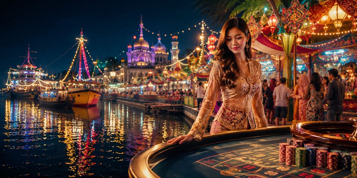 Suasana kasino hiburan Malaysia yang mewah menggambarkan pengalaman kasino langsung jclub99
